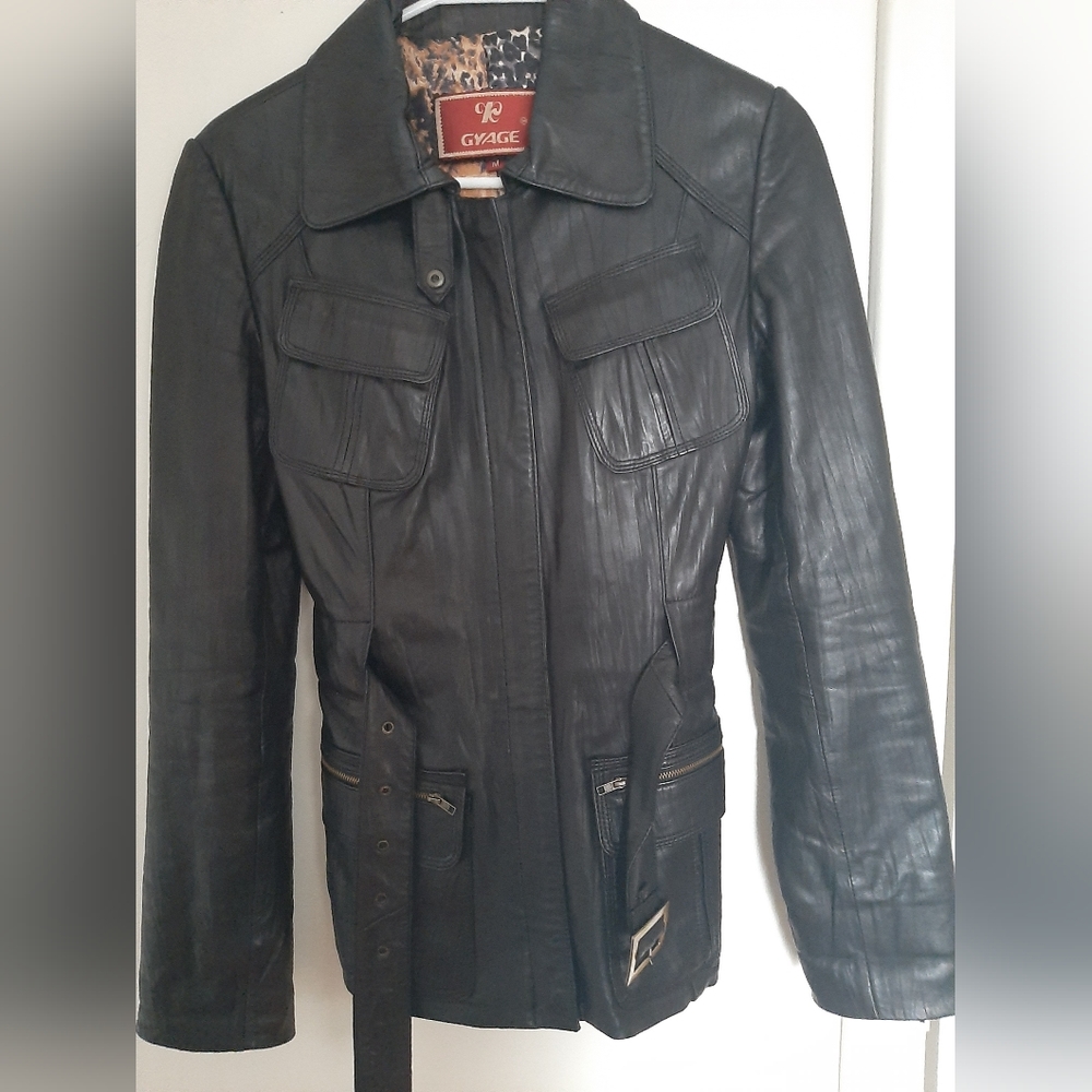 Faux leather jacket medium